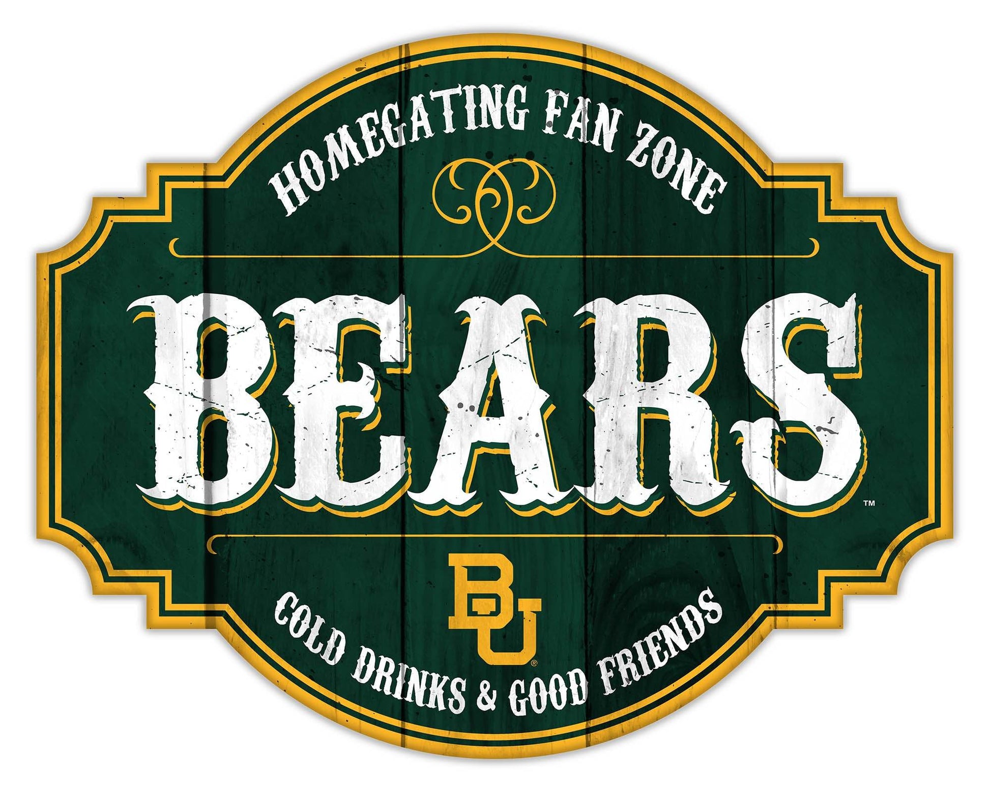 Baylor Bears Wood Sign 12 Inch Tavern Sign Special Order - ToylandEU