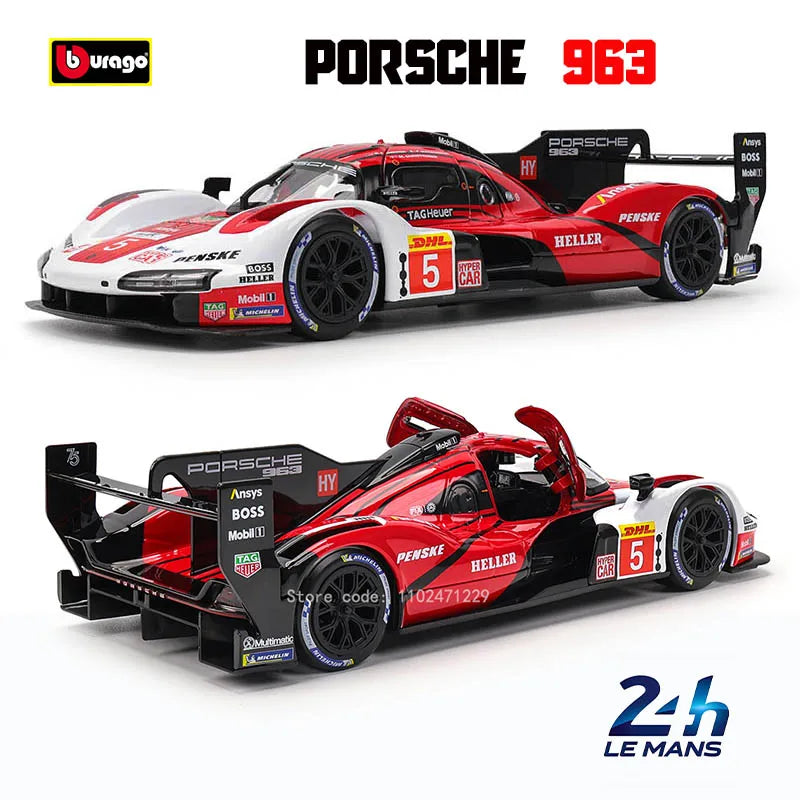 Bburago 1:24 Porsche 963 Die Cast Model Car Collectible - ToylandEU