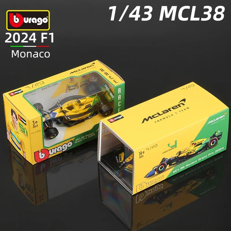 Bburago 1:43 McLaren MCL38 Diecast F1 Car Monaco Limited - ToylandEU