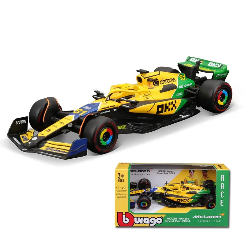 Bburago 1:43 McLaren MCL38 Diecast F1 Car Monaco Limited - ToylandEU