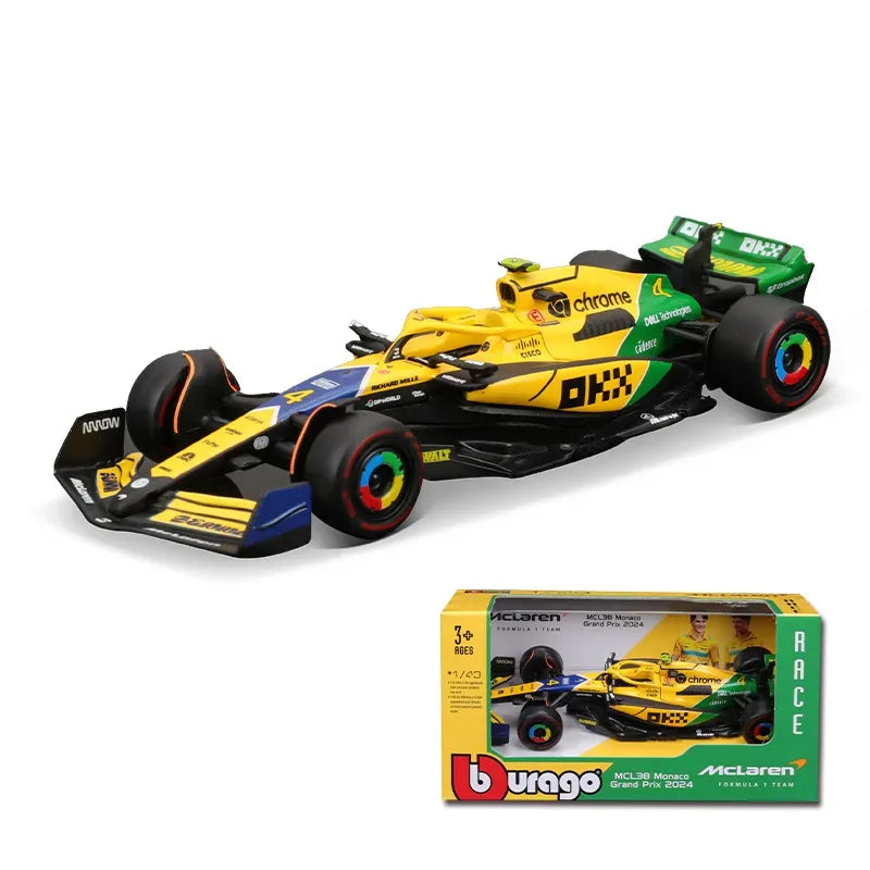 Bburago 1:43 McLaren MCL38 Diecast F1 Car Monaco Limited - ToylandEU