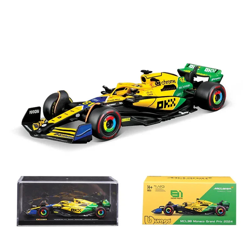 Bburago 1:43 McLaren MCL38 Diecast F1 Car Monaco Limited - ToylandEU