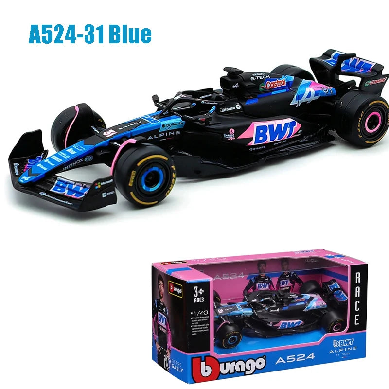 Bburago 1 To 43 F1 Diecast Cars Authentic Liveries Premium - ToylandEU