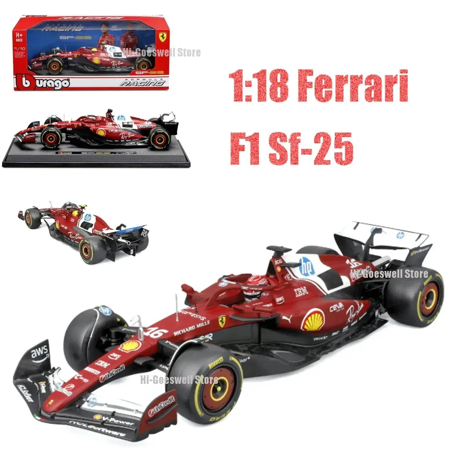  Bburago 1to18 Diecast Car Leclerc Hamilton Premium -  ToylandEU™