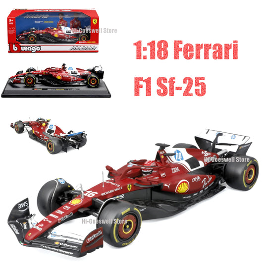 Bburago 1to18 Diecast Car Model Leclerc Hamilton Premium Alloy - ToylandEU