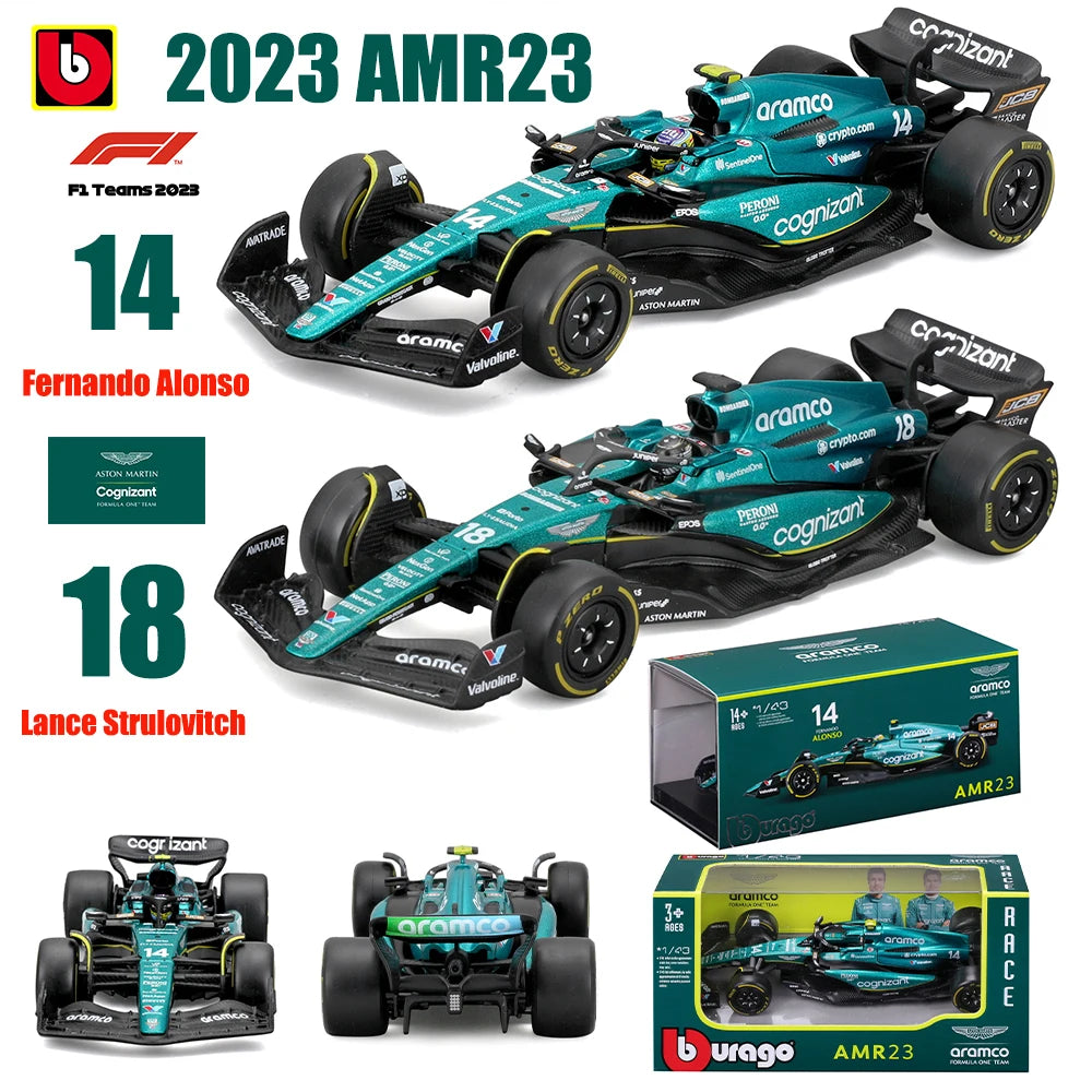 Bburago Aston Martin F1 Diecast Car Model Premium - ToylandEU