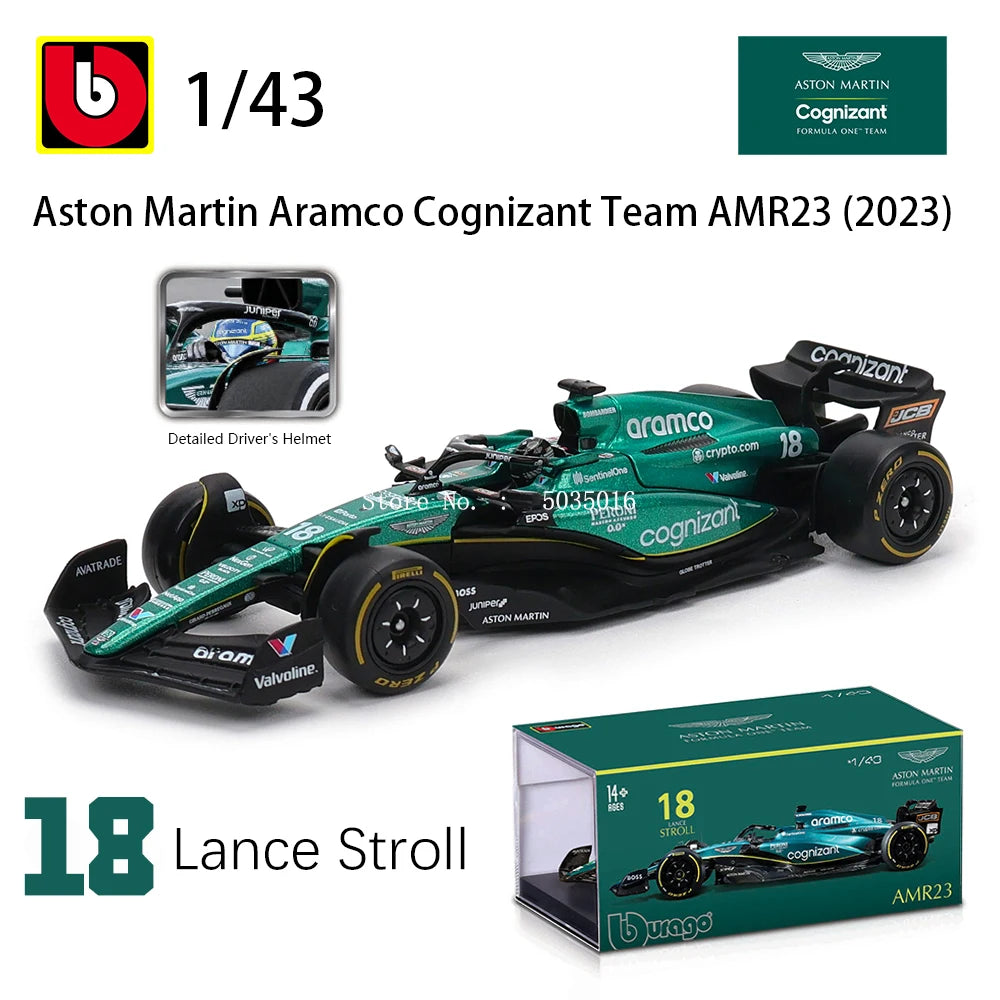 Bburago Aston Martin F1 Diecast Car Model Premium - ToylandEU