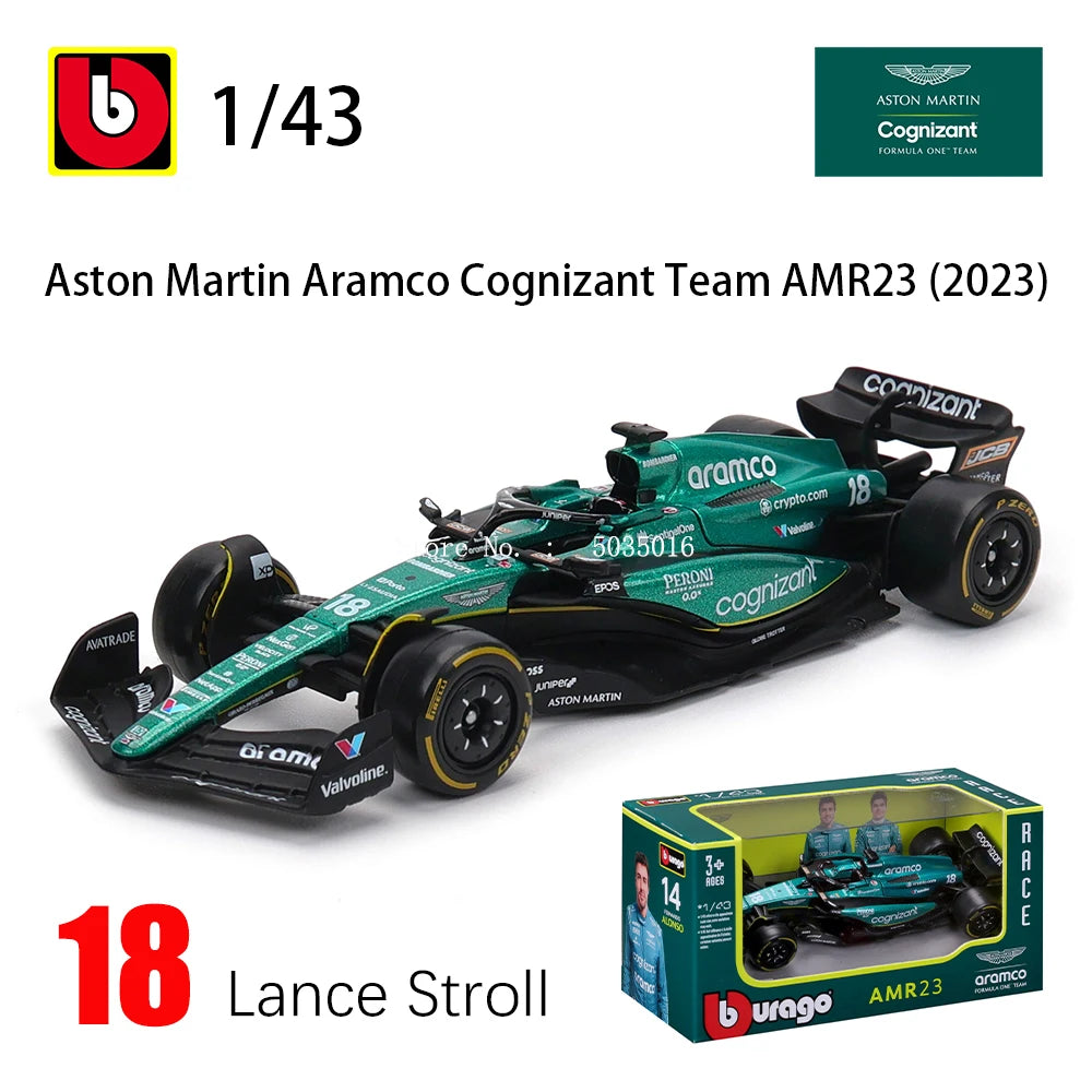 Bburago Aston Martin F1 Diecast Car Model Premium - ToylandEU