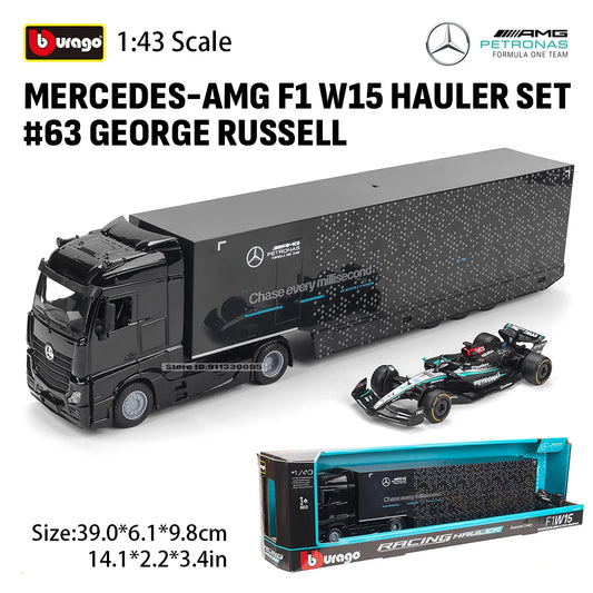 Bburago Diecast Mercedes F1 Hauler Set George Russell - ToylandEU