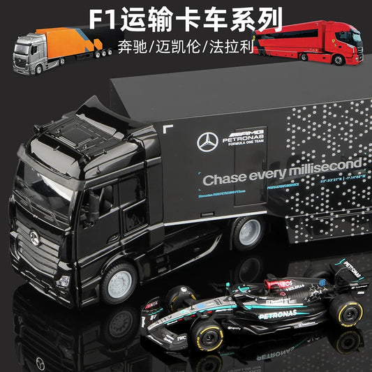 Bburago Diecast Premium 1 To 43 Mercedes F1 Hauler Set - ToylandEU