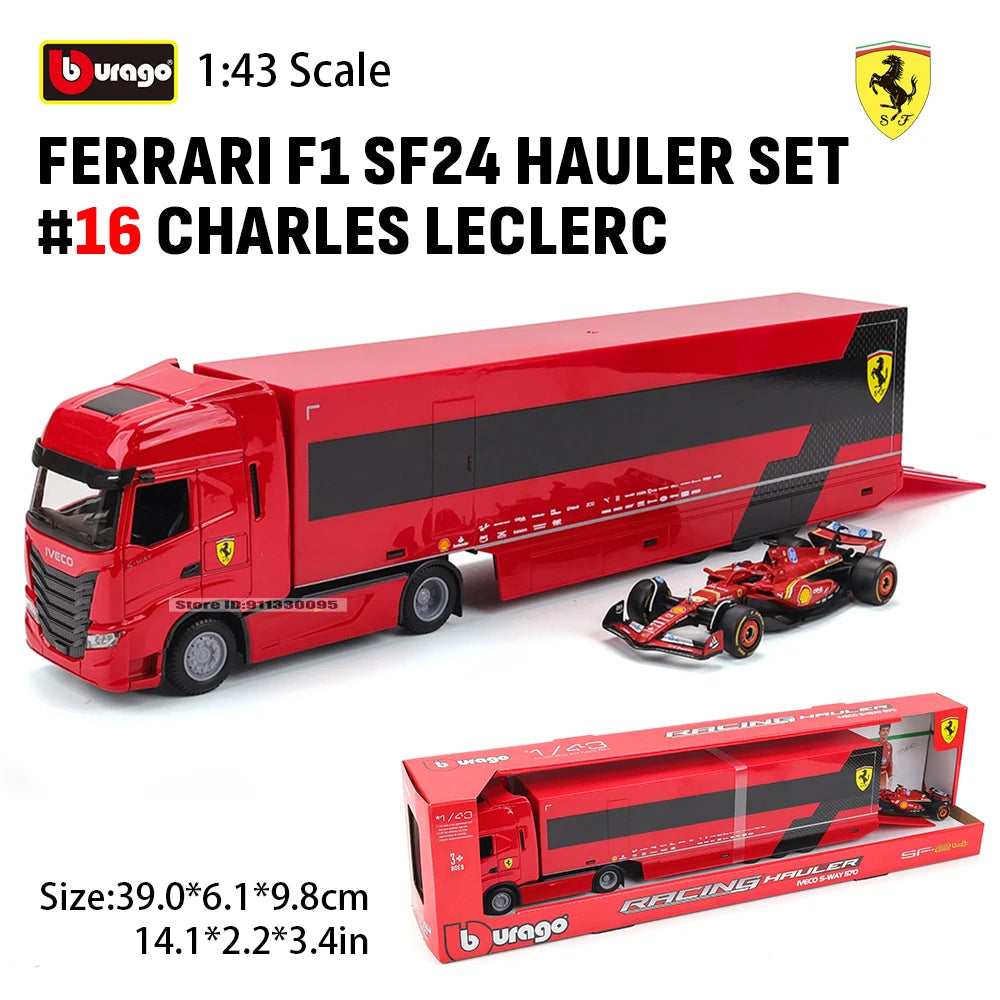 Bburago Diecast Premium 1 To 43 Mercedes F1 Hauler Set - ToylandEU