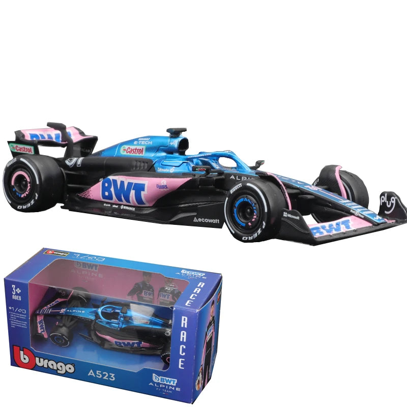 Bburago F1 Diecast Car Alpine Racing Authentic Livery - ToylandEU