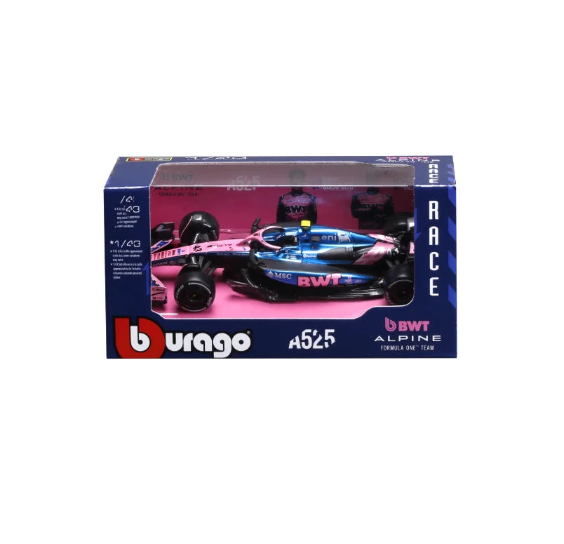 Bburago F1 Diecast Car Alpine Racing Authentic Livery - ToylandEU