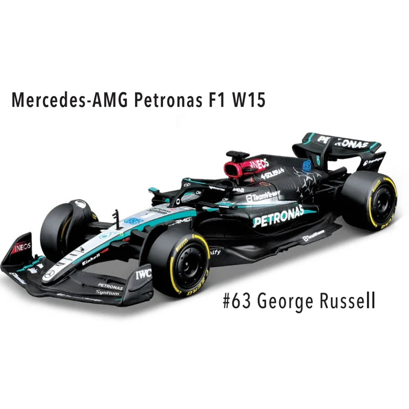 Bburago Mercedes F1 Die Cast Car Hamilton Russell Collectible - ToylandEU