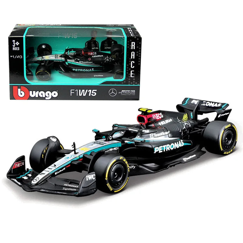 Bburago Mercedes F1 Die Cast Car Hamilton Russell Collectible - ToylandEU