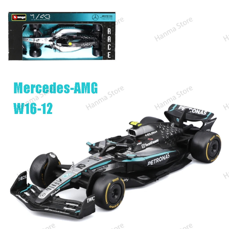 Bburago Mercedes F1 Die Cast Car Hamilton Russell Collectible - ToylandEU