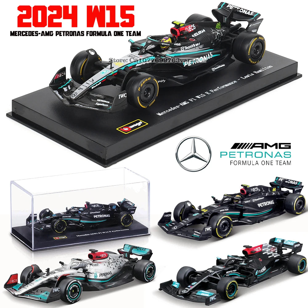 Bburago Mercedes F1 Diecast Alloy Model W15 2024 Collectible - ToylandEU
