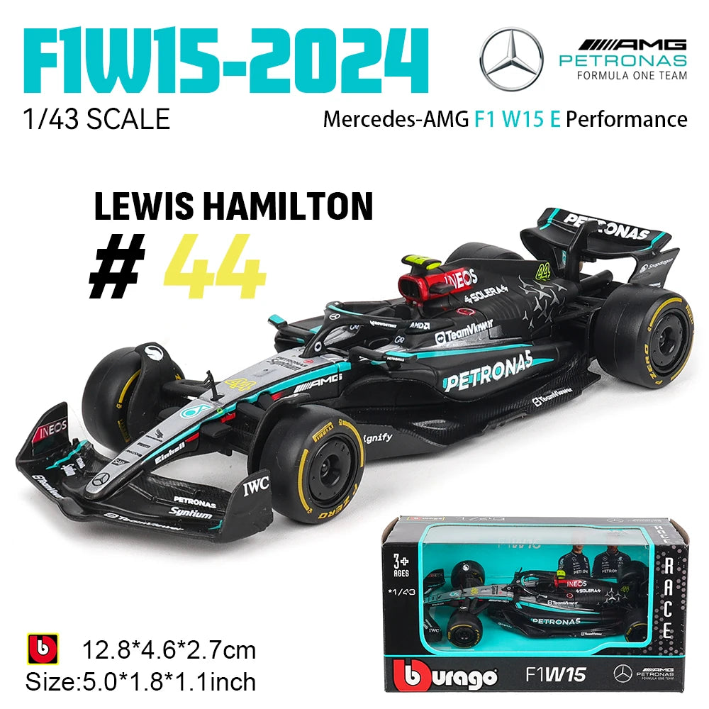 Bburago Mercedes F1 Diecast Alloy Model W15 2024 Collectible - ToylandEU