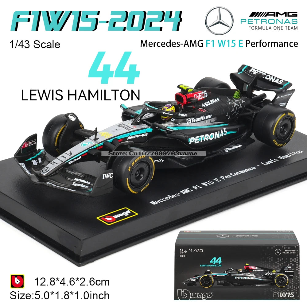 Bburago Mercedes F1 Diecast Alloy Model W15 2024 Collectible - ToylandEU