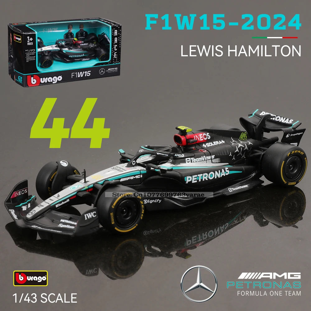Bburago Mercedes F1 Diecast Alloy Model W15 2024 Collectible - ToylandEU