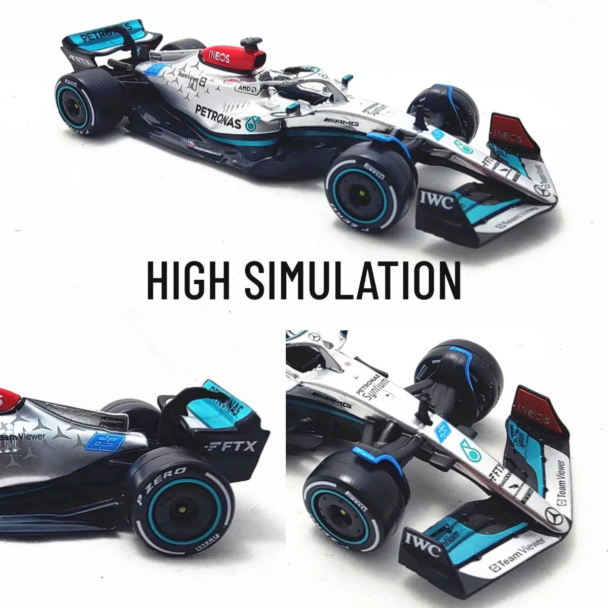 Bburago Mercedes F1 Diecast Model Collectible One Forty Three Scale - ToylandEU