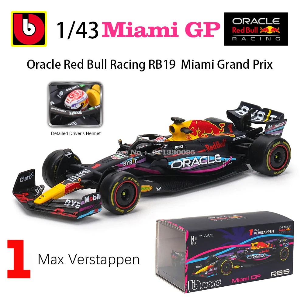 Bburago Premium Diecast RB19 Red Bull Racing Miami Model - ToylandEU