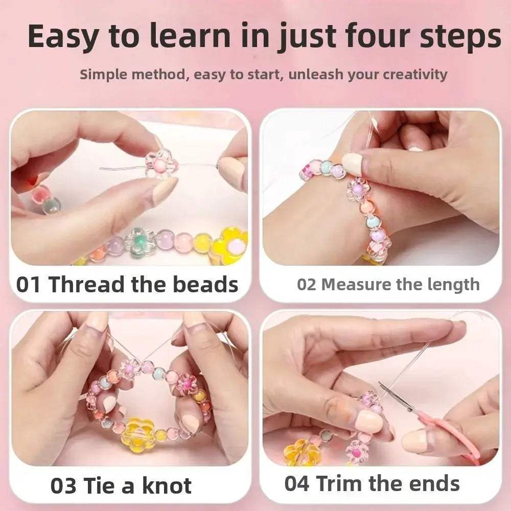 Beaded Bracelet Kit For Kids With Candy Color Beads - ToylandEU