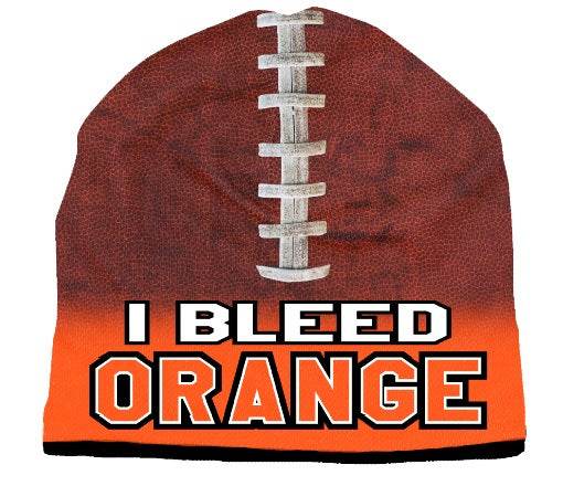 Beanie I Bleed Style Sublimated Football Orange Design - ToylandEU