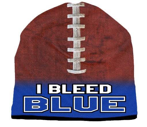 Beanie I Bleed Style Sublimated Football Royal Blue Design - ToylandEU