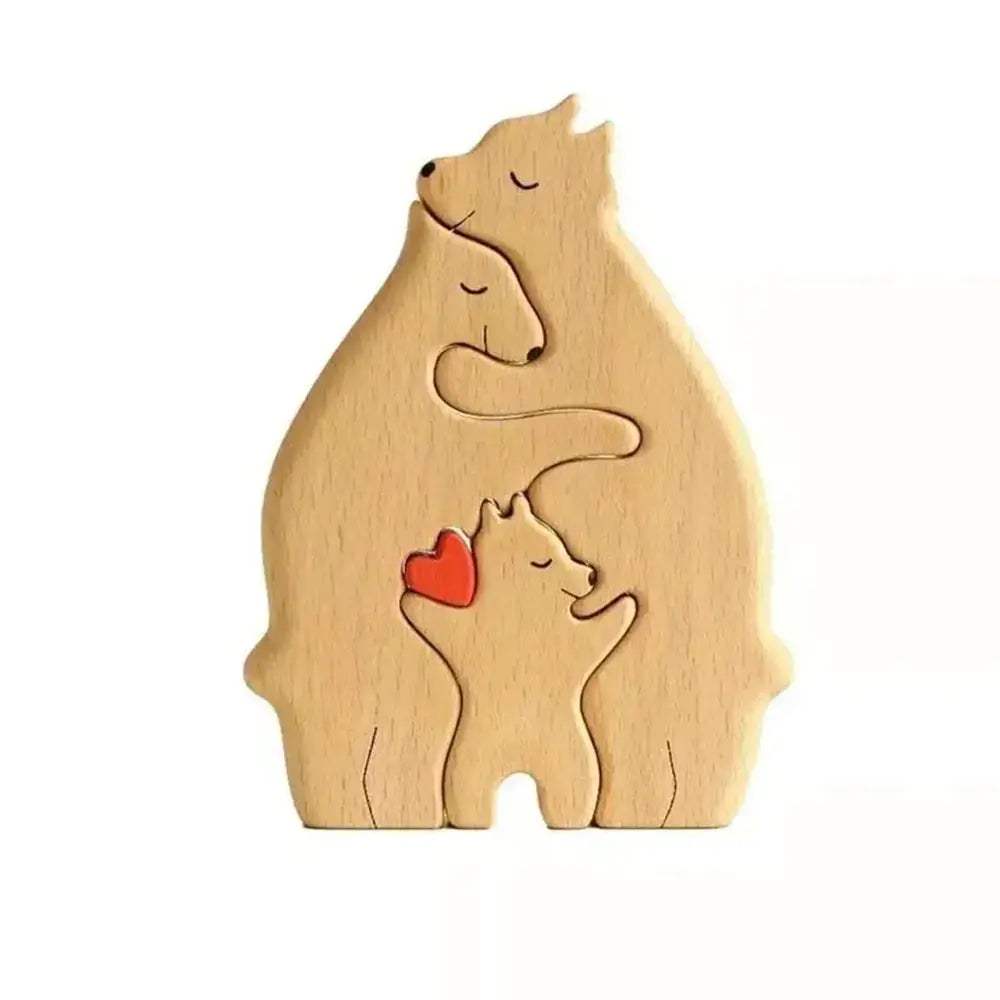 Bear Family Wooden Puzzle Art For Home Decor And Gift - ToylandEU