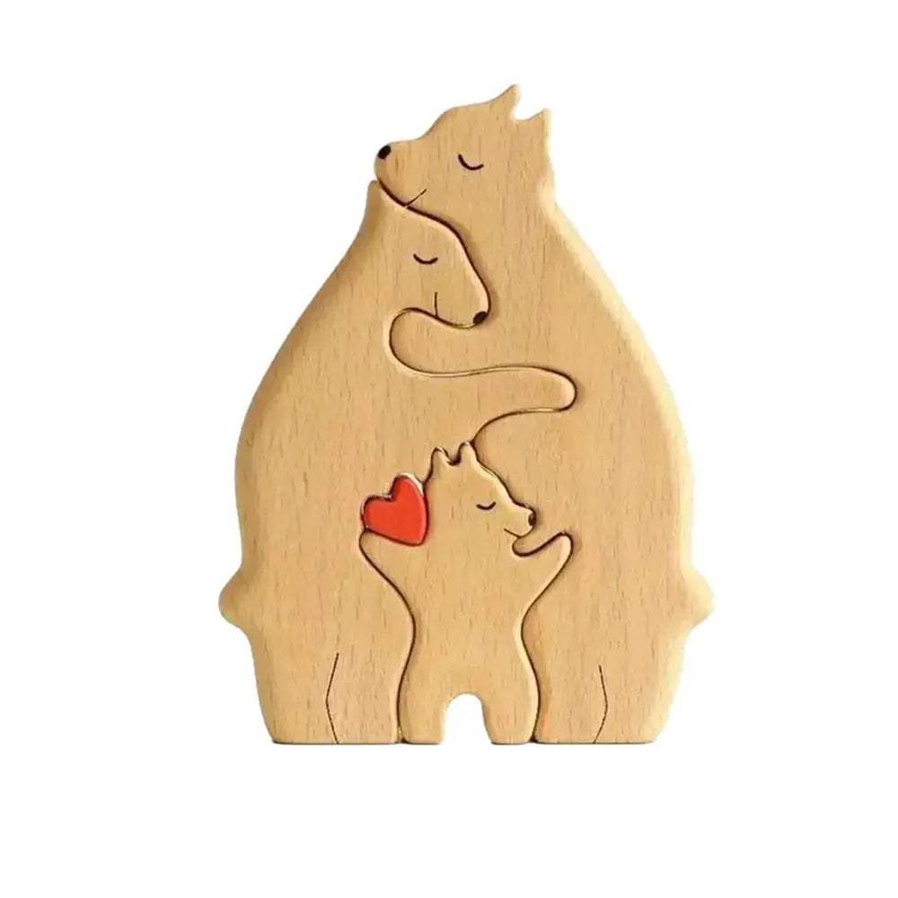 Bear Family Wooden Puzzle Art For Home Decor And Gift - ToylandEU