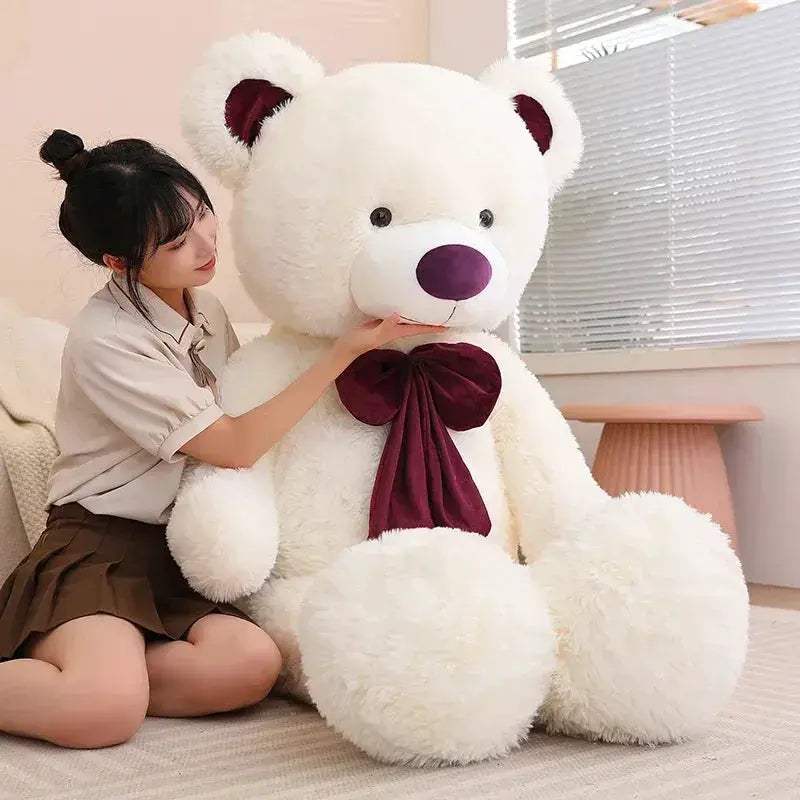 Bear Plush Pillow Bowknot Soft Premium Gift For Kids - ToylandEU