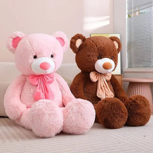 Bear Plush Pillow Bowknot Soft Premium Gift For Kids - ToylandEU