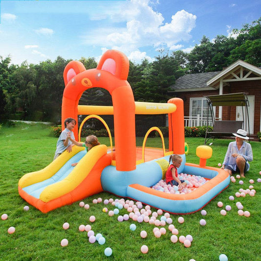 Bear-Themed Inflatable Bouncy Bed for Family Fun & Celebrations - ToylandEU