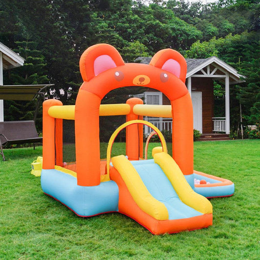Bear-Themed Inflatable Bouncy Bed for Family Fun & Celebrations - ToylandEU