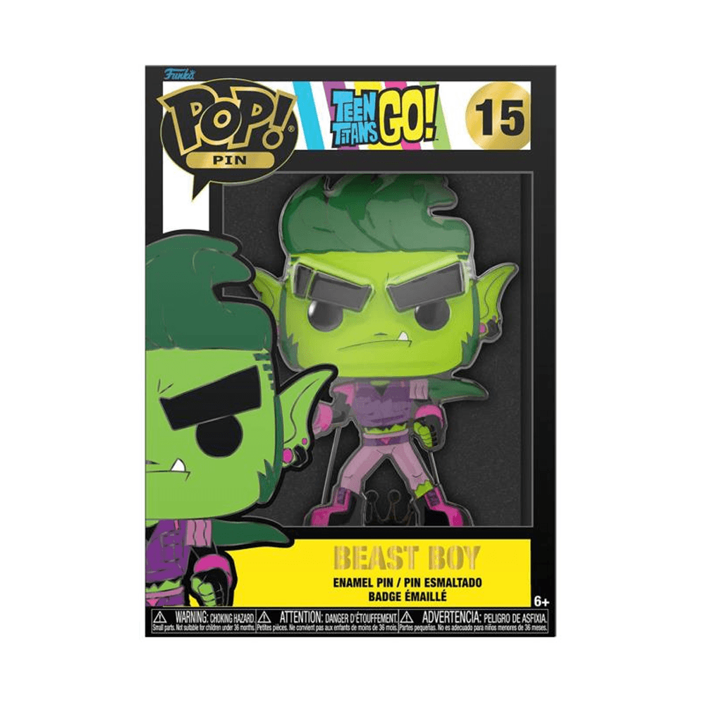 Beast Boy Pop Pins | 4 Inch Enamel Metal | Toylandeu™