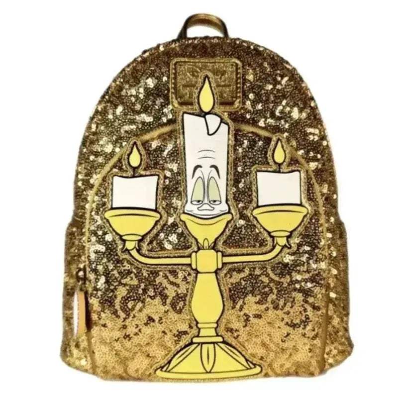 Beauty And The Beast Belle Cosplay Sequin Gold Mini Backpack - ToylandEU