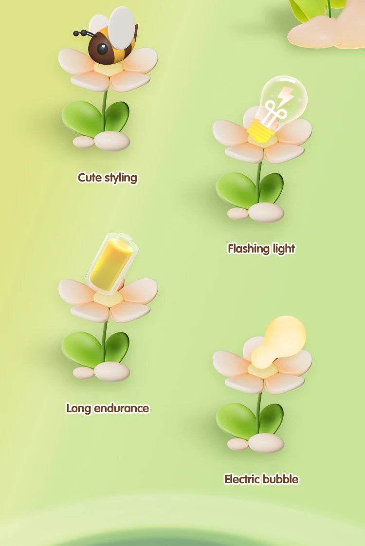 12 Holes Automatic Handheld Light Up Bubble Blowing Machine - ToylandEU