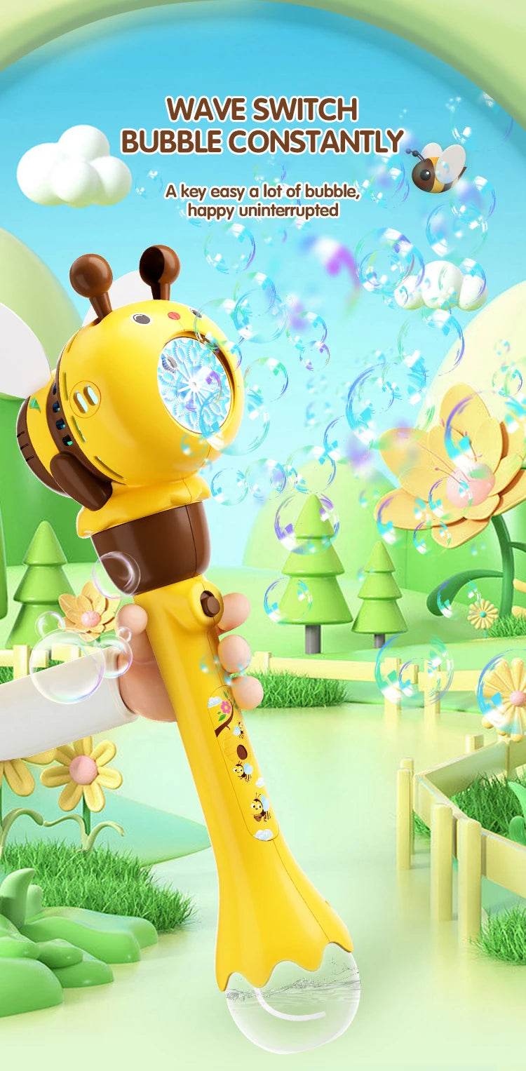 12 Holes Automatic Handheld Light Up Bubble Blowing Machine - ToylandEU