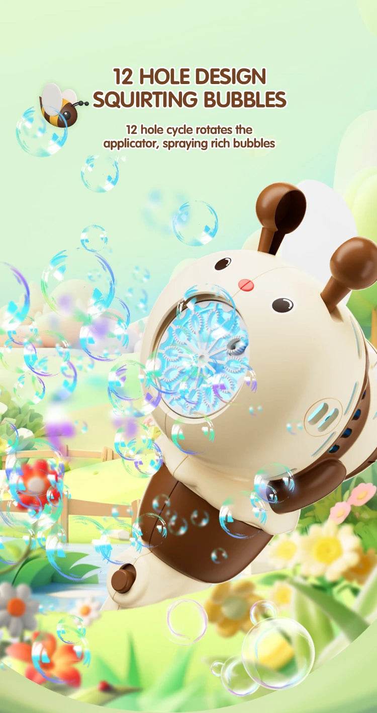 12 Holes Automatic Handheld Light Up Bubble Blowing Machine - ToylandEU