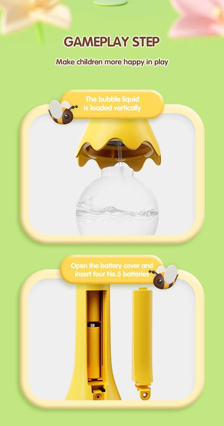 12 Holes Automatic Handheld Light Up Bubble Blowing Machine - ToylandEU