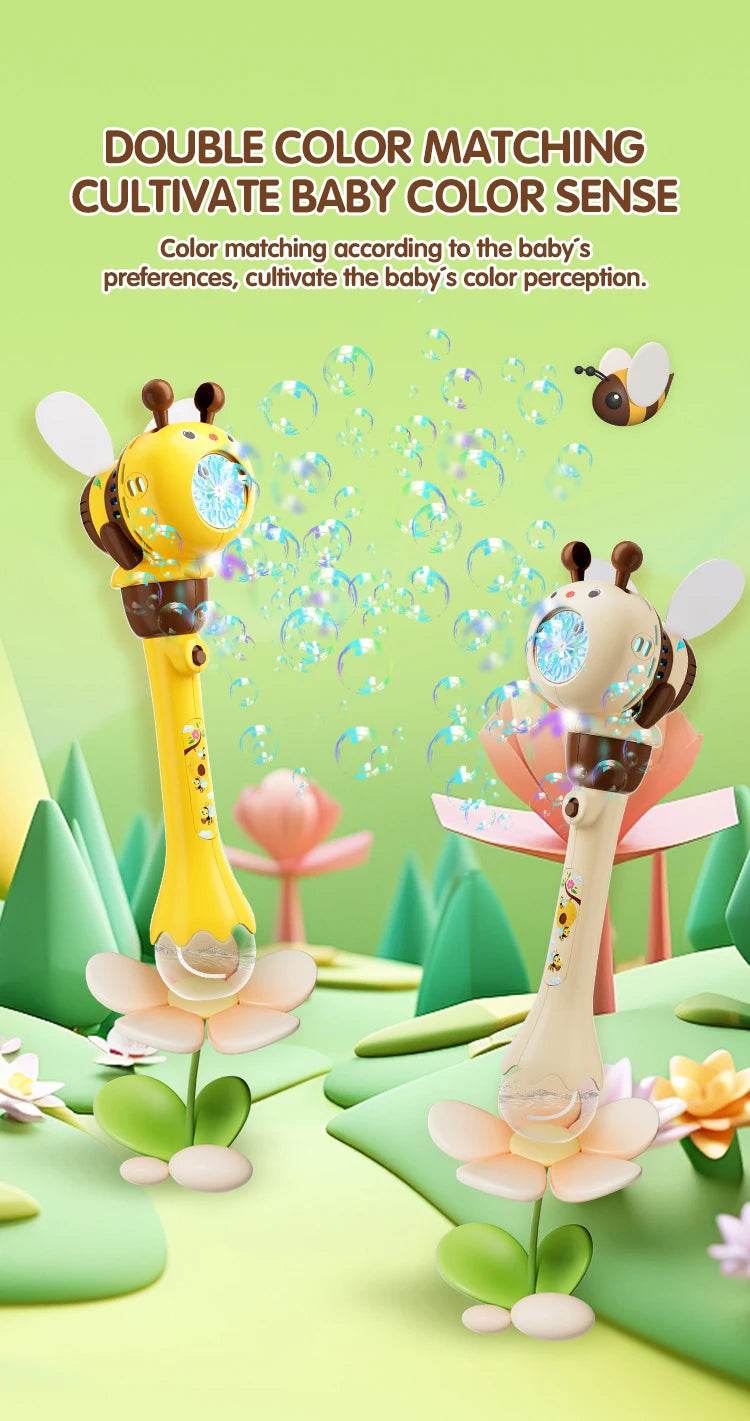 12 Holes Automatic Handheld Light Up Bubble Blowing Machine - ToylandEU