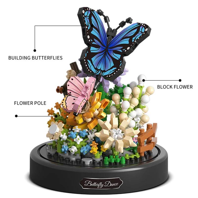 Bee Butterfly Flower Bonsai Building Blocks Insect Plant Toy - ToylandEU