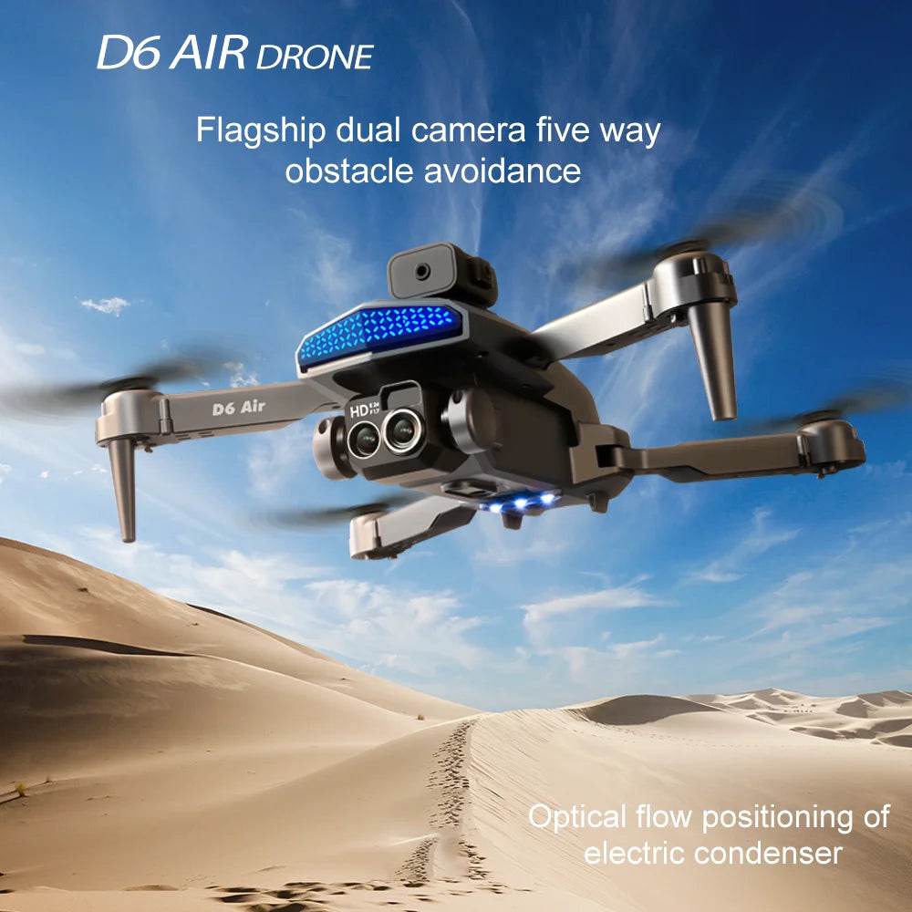 Beginner-Friendly D6 Foldable Drone with 480P Camera & Obstacle Avoidance - ToylandEU