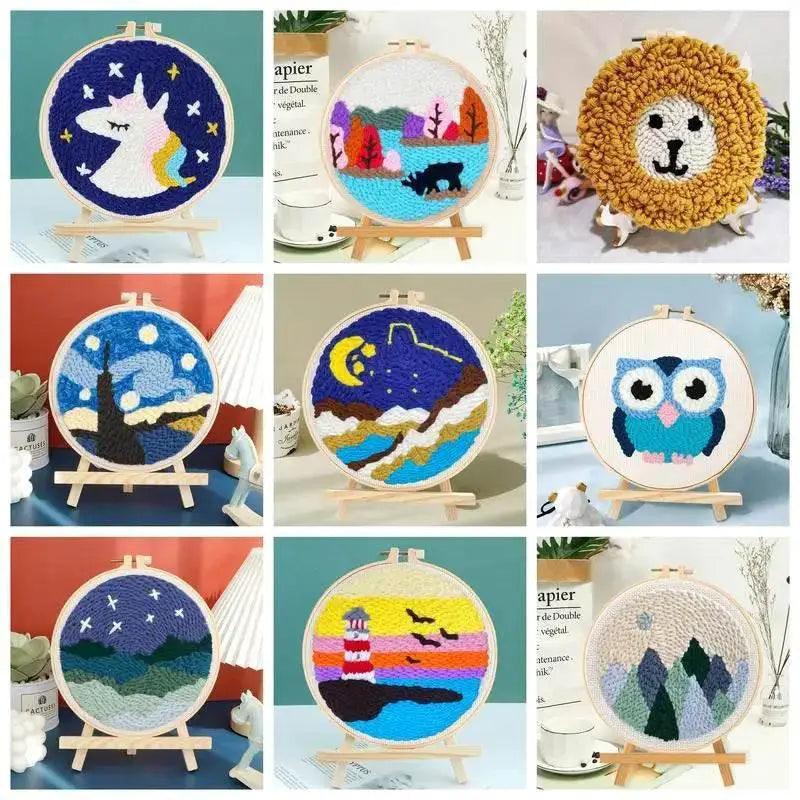  Beginner-Friendly Punch Needle Embroidery Kit - Lighthouse DIY Craft Set for Artistic Yarn Painting -  ToylandEU™