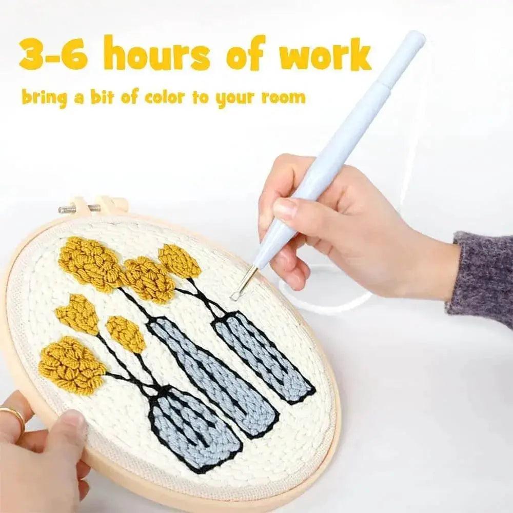  Beginner-Friendly Punch Needle Embroidery Kit - Lighthouse DIY Craft Set for Artistic Yarn Painting -  ToylandEU™