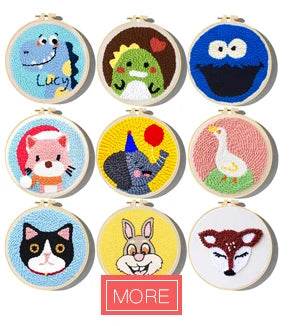 Beginner-Friendly Punch Needle Embroidery Kit - Mountain Scenery with Yarn for DIY Home Decor - ToylandEU