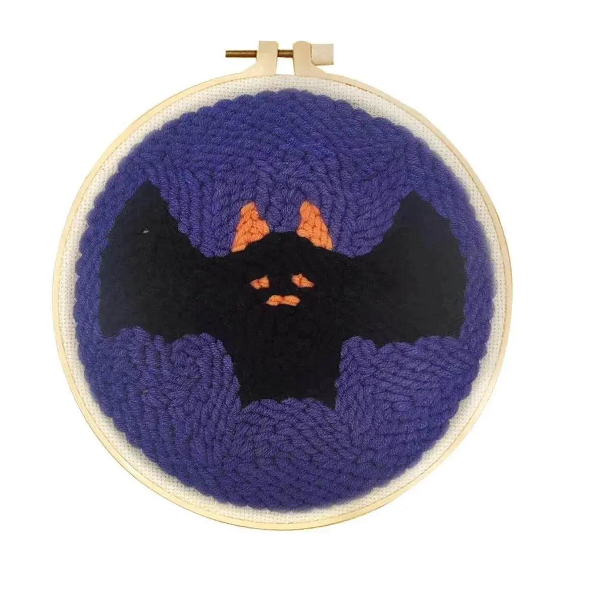  Beginner-Friendly Punch Needle Embroidery Kit with Adjustable Tool, Yarn, and 20x20cm Fabric Hoop for DIY Projects and Gifts -  ToylandEU™