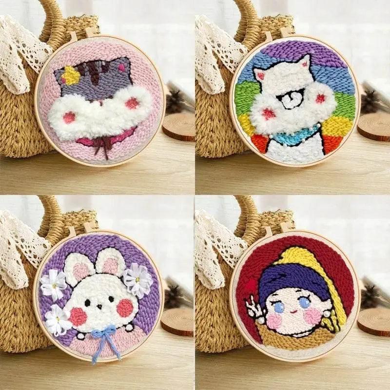  Beginner-Friendly Punch Needle Embroidery Kit with Landscape Patterns - Perfect for Adults and Kids, Ideal Gift for Home Decor -  ToylandEU™