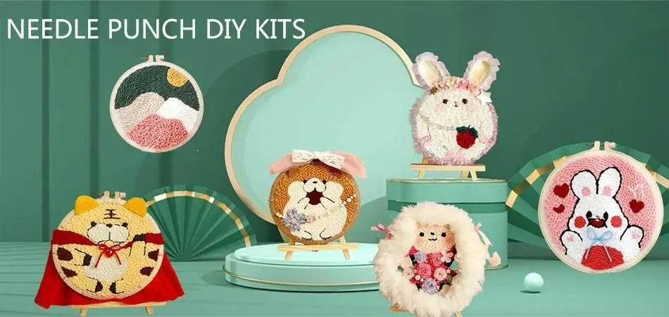  Beginner-Friendly Punch Needle Embroidery Kit with Landscape Patterns - Perfect for Adults and Kids, Ideal Gift for Home Decor -  ToylandEU™